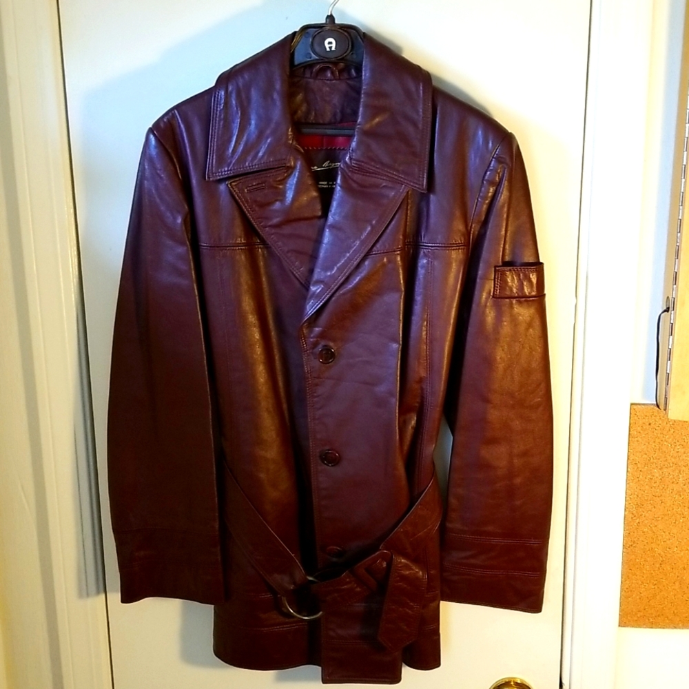 Etienne Aigner Leather Jacket size 14